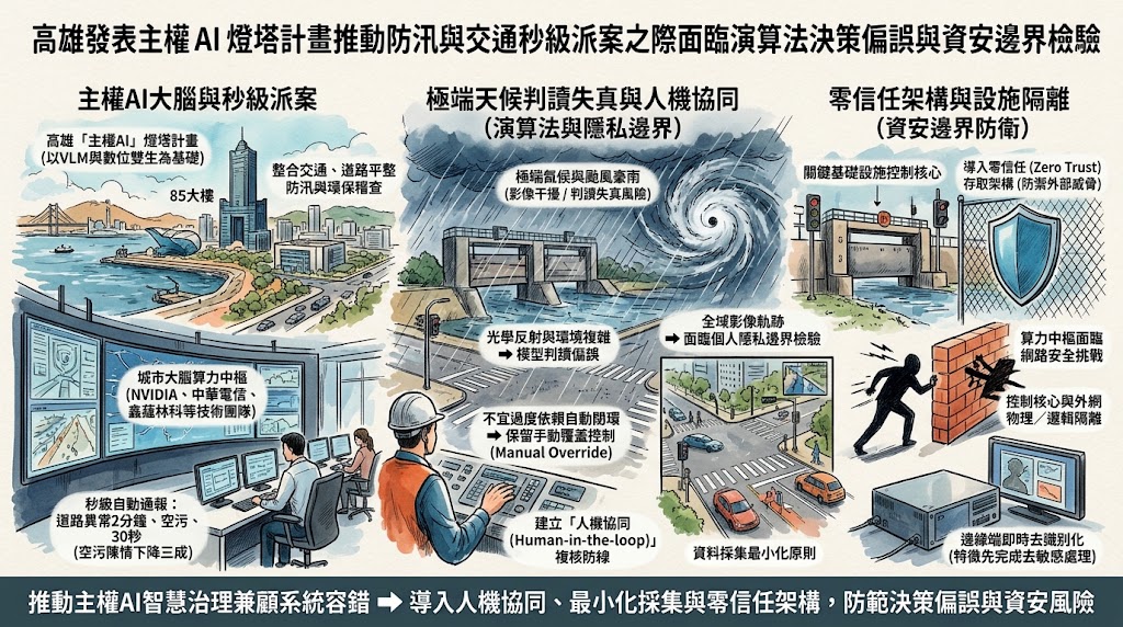 高雄發表主權AI燈塔計畫推動防汛與交通秒級派案之際面臨演算法決……