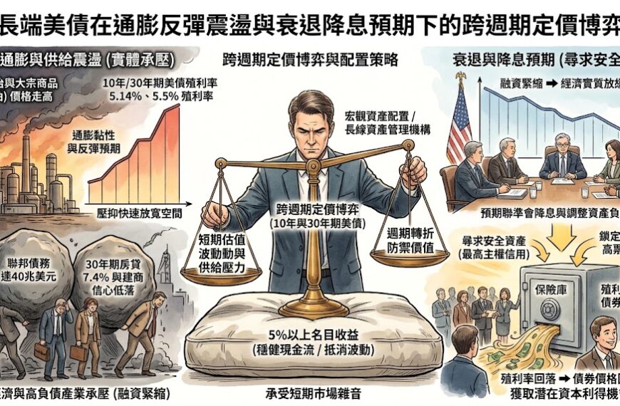 長端美債在通膨反彈震盪與衰退降息預期下的跨週期定價...