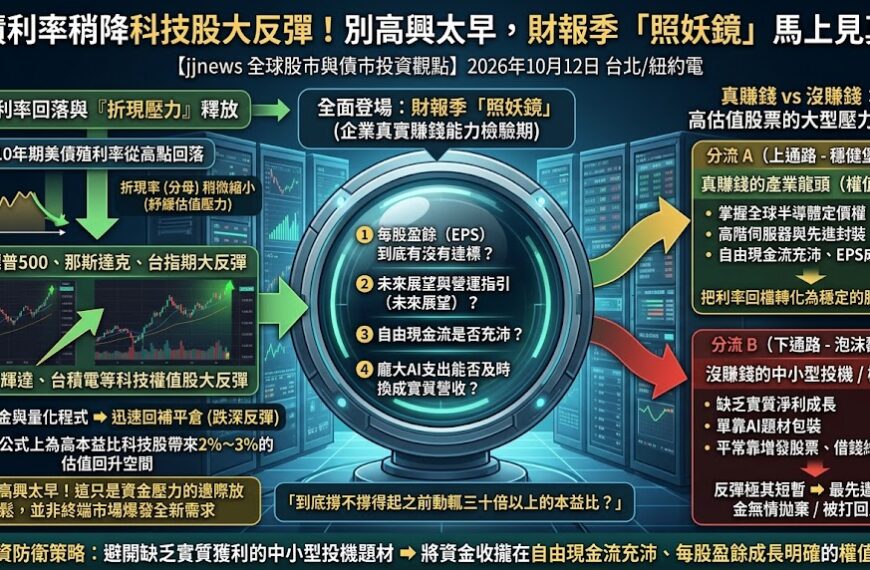 美債利率稍降科技股大反彈！別高興太早，財報季「照妖...