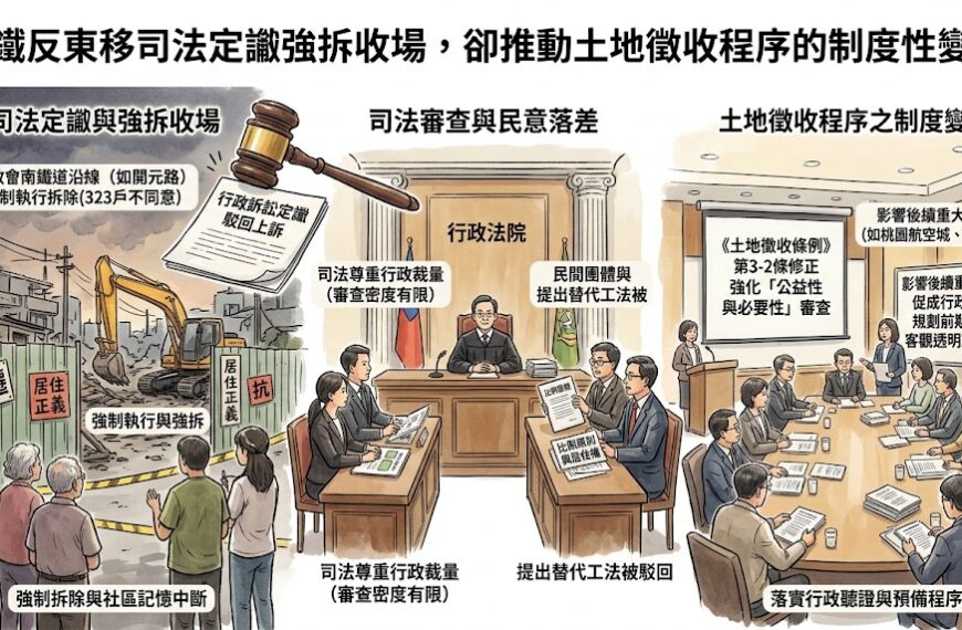 南鐵反東移司法定讞強拆收場卻推動土地徵收程序的制度...