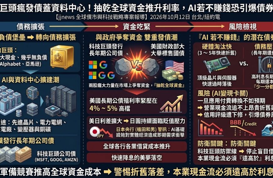 科技巨頭瘋發債蓋資料中心！抽乾全球資金推升利率，A...