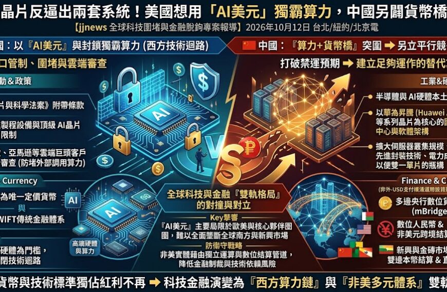 封鎖晶片反逼出兩套系統！美國想用「AI美元」獨霸算...