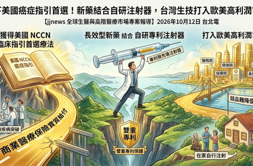 拿下美國癌症指引首選！新藥結合自研注射器，台灣生技...