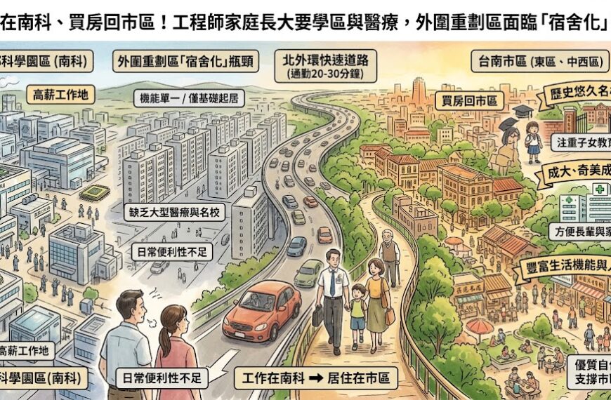 上班在南科、買房回市區！工程師家庭長大要學區與醫療...