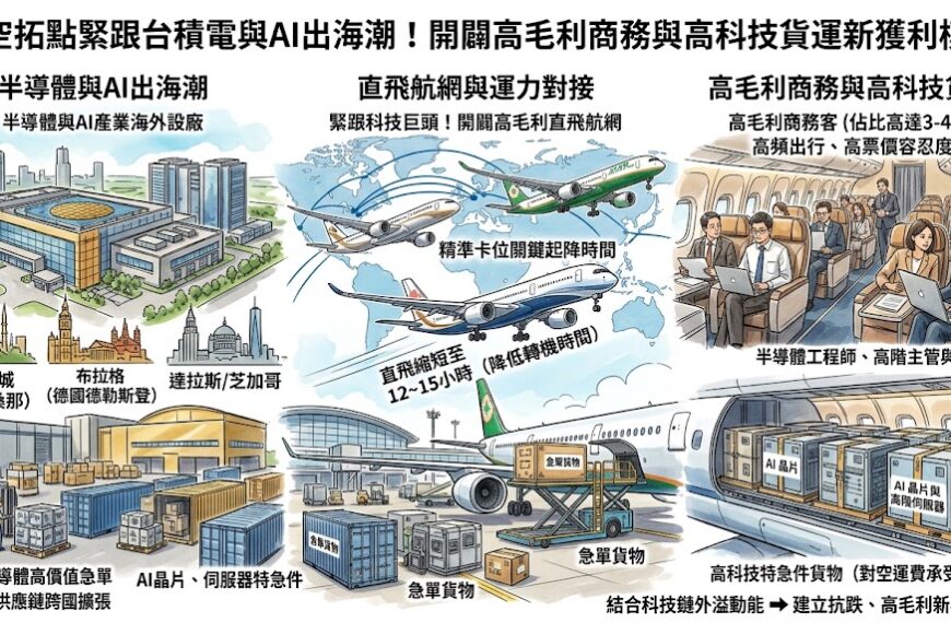 航空拓點緊跟台積電與AI出海潮開闢高毛利商務與高科...