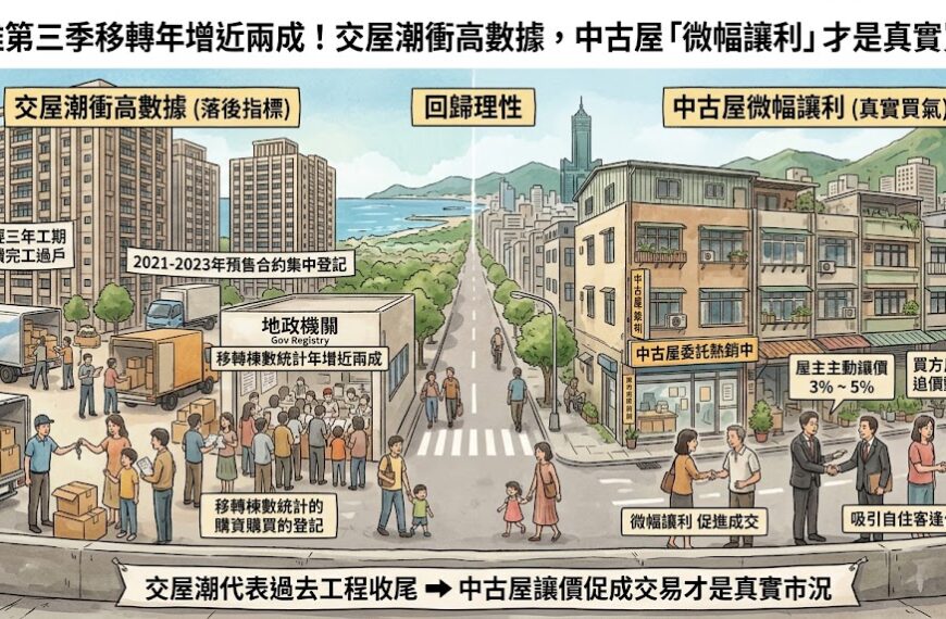 高雄第三季移轉年增近兩成！交屋潮衝高數據，中古屋「...