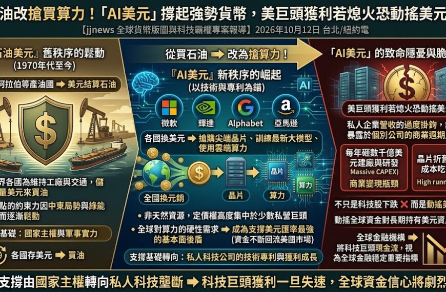 買石油改搶買算力！「AI美元」撐起強勢貨幣，美巨頭...