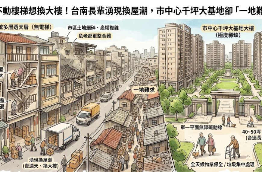 爬不動樓梯想換大樓！台南長輩湧現換屋潮，市中心千坪...