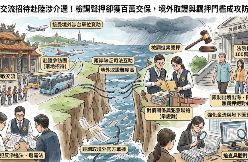 宮廟交流招待赴陸涉介選！檢調聲押卻獲百萬交保，境外...