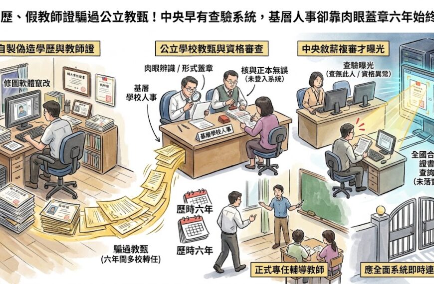 假學歷、假教師證騙過公立教甄！中央早有查驗系統，基...