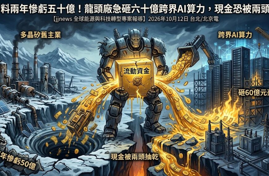 賣矽料兩年慘虧五十億！龍頭廠急砸六十億跨界AI算力...
